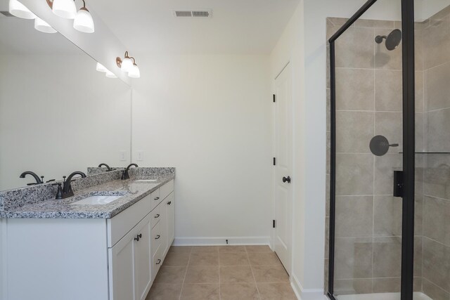 4020 Rampart Way, Spring Hill, TN 37174 - full bathroom featuring double vanity, a shower stall, and tile patterned floors