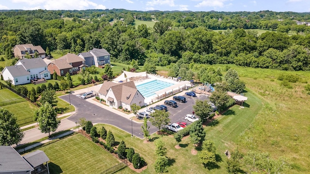 2050 Beamon Dr, Franklin, TN 37064 - bird's eye view of a heavily wooded area and a pool