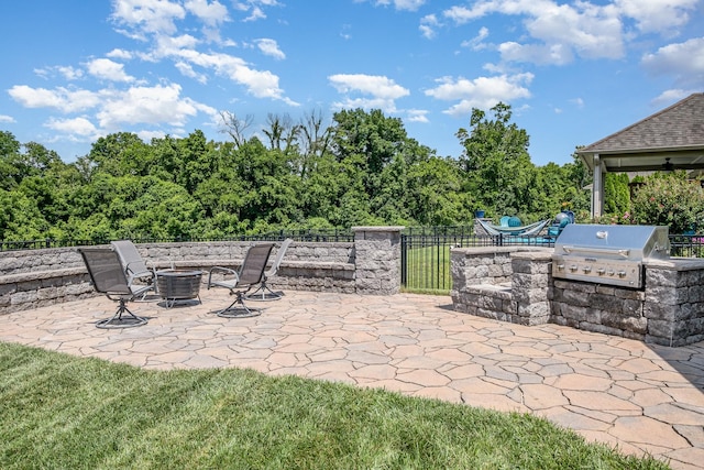 2050 Beamon Dr, Franklin, TN 37064 - view of patio featuring a fire pit and area for grilling
