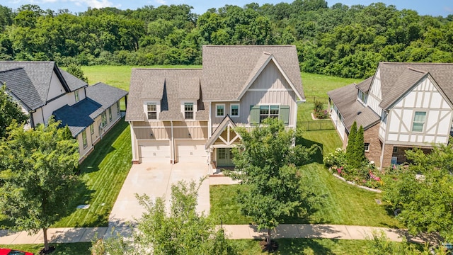 2050 Beamon Dr, Franklin, TN 37064 - view from above of property featuring a heavily wooded area