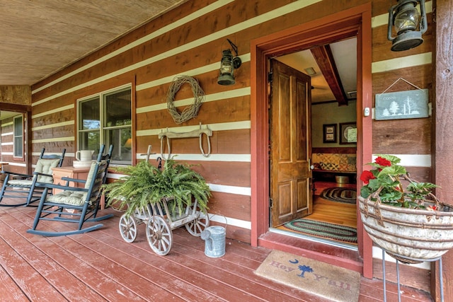 6861 Arno Allisona Rd, College Grove, TN 37046 - view of wooden porch