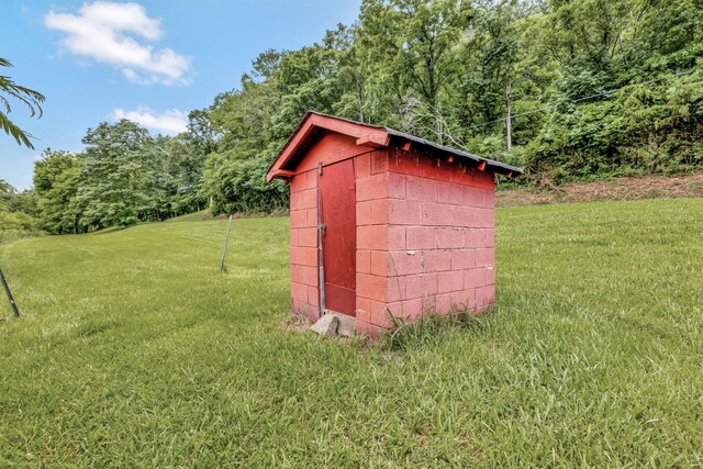 6861 Arno Allisona Rd, College Grove, TN 37046 - view of shed featuring a view of trees
