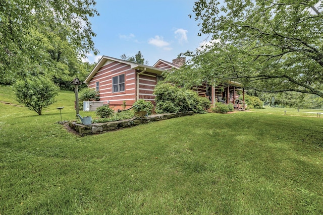 6861 Arno Allisona Rd, College Grove, TN 37046 - view of front of house featuring a chimney and a front yard