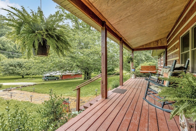 6861 Arno Allisona Rd, College Grove, TN 37046 - deck with a lawn