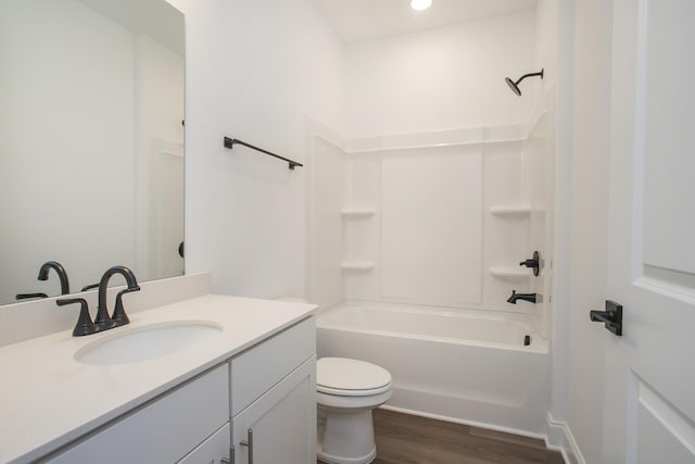 2322 Williamsport Lndg, Columbia, TN 38401 - full bathroom featuring vanity, wood finished floors, shower / bath combination, and recessed lighting