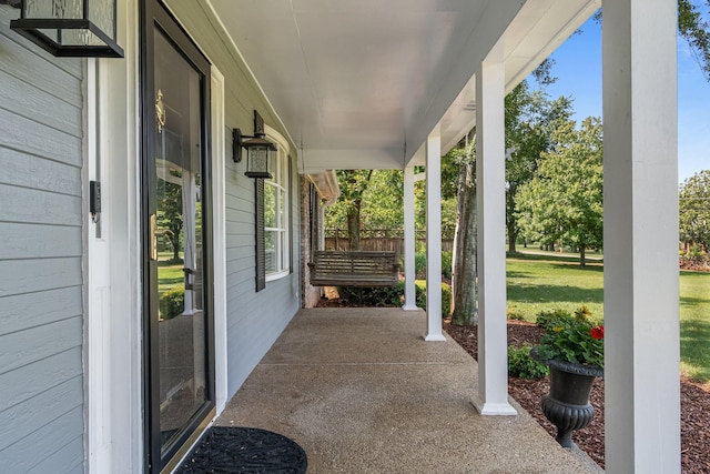 1111 Chickasaw Dr, Brentwood, TN 37027 - covered porch featuring a yard