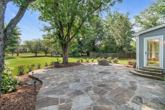 1111 Chickasaw Dr, Brentwood, TN 37027 - view of patio / terrace with a fire pit and entry steps