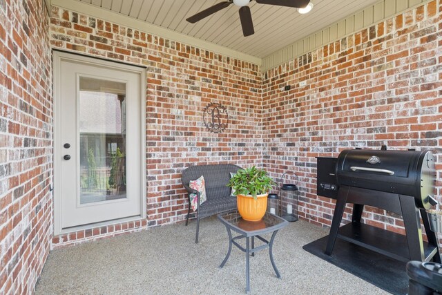 1037 Jackston Mack Way, Gallatin, TN 37066 - view of patio with ceiling fan and a grill