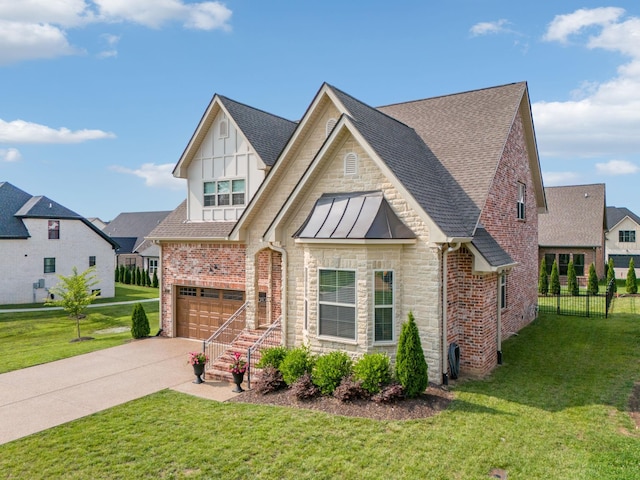 1037 Jackston Mack Way, Gallatin, TN 37066 - view of front of home with driveway, a garage, a shingled roof, and stone siding