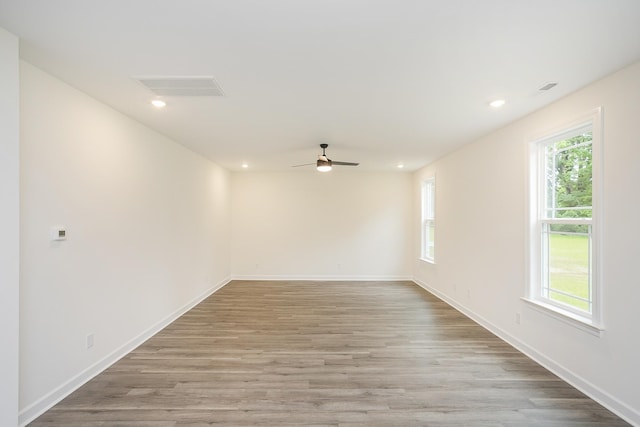 4022 Rampart Way, Spring Hill, TN 37174 - empty room with recessed lighting, light wood-type flooring, and a ceiling fan
