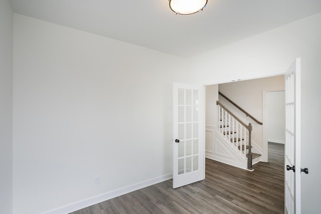 4022 Rampart Way, Spring Hill, TN 37174 - spare room with wood finished floors, french doors, and stairway