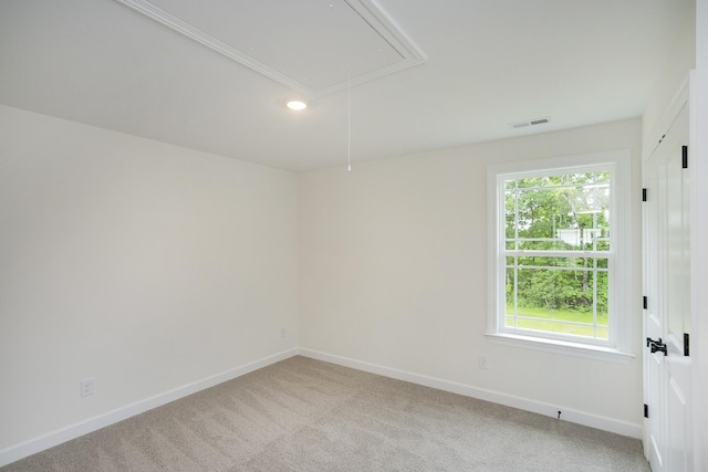 4022 Rampart Way, Spring Hill, TN 37174 - unfurnished room featuring attic access, light colored carpet, and recessed lighting