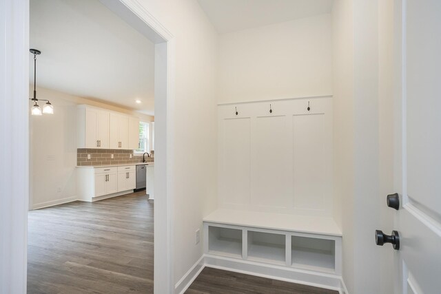 4022 Rampart Way, Spring Hill, TN 37174 - mudroom featuring dark wood-style floors and a sink