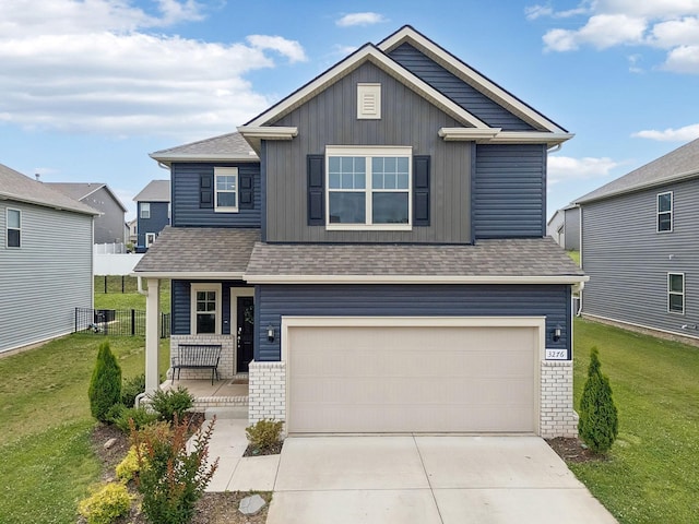 3276 Holiday Ln, Columbia, TN 38401 - craftsman inspired home with a garage, driveway, board and batten siding, and roof with shingles