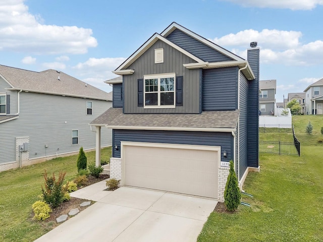 3276 Holiday Ln, Columbia, TN 38401 - view of front of property featuring a chimney, board and batten siding, a garage, driveway, and a shingled roof