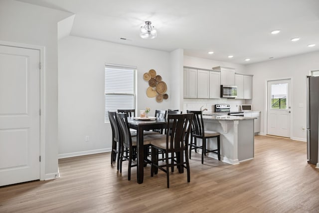 3276 Holiday Ln, Columbia, TN 38401 - dining room with light wood-style floors and recessed lighting