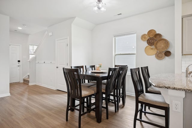 3276 Holiday Ln, Columbia, TN 38401 - dining space with light wood-style flooring, plenty of natural light, stairway, and recessed lighting