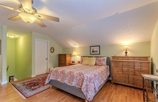 730 Carlew Rd, Waynesboro, TN 38485 - bedroom featuring wood finished floors, lofted ceiling, and ceiling fan