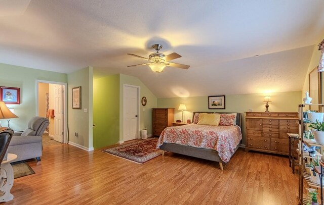 730 Carlew Rd, Waynesboro, TN 38485 - bedroom with wood finished floors, lofted ceiling, and a ceiling fan