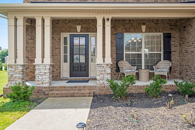 2018 Via Francesco Ct, Spring Hill, TN 37174 - entrance to property featuring covered porch and brick siding