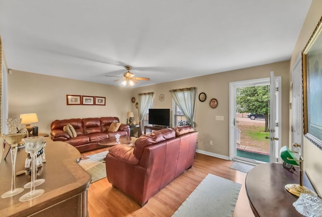 1611 London Dr, Columbia, TN 38401 - living area with light wood-style flooring and a ceiling fan