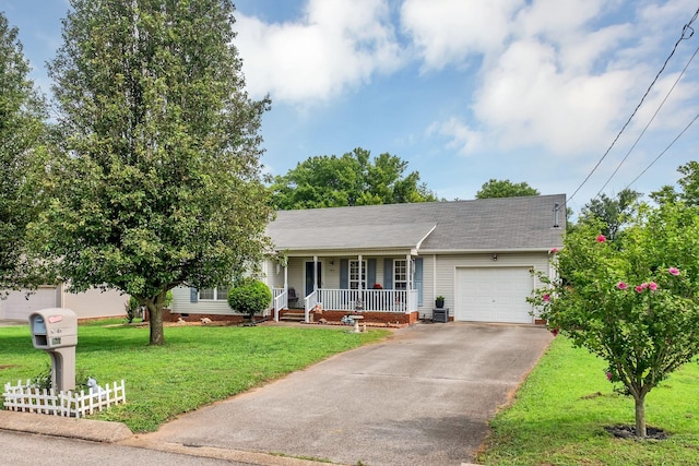 1611 London Dr, Columbia, TN 38401 - single story home featuring covered porch, an attached garage, driveway, crawl space, and a shingled roof