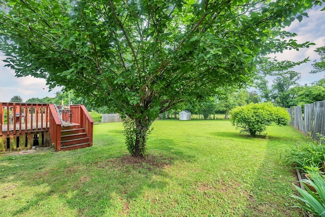 1611 London Dr, Columbia, TN 38401 - fenced backyard with a deck