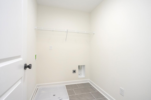 4018 Rampart Way, Spring Hill, TN 37174 - washroom featuring electric dryer hookup, hookup for a washing machine, and dark tile patterned flooring