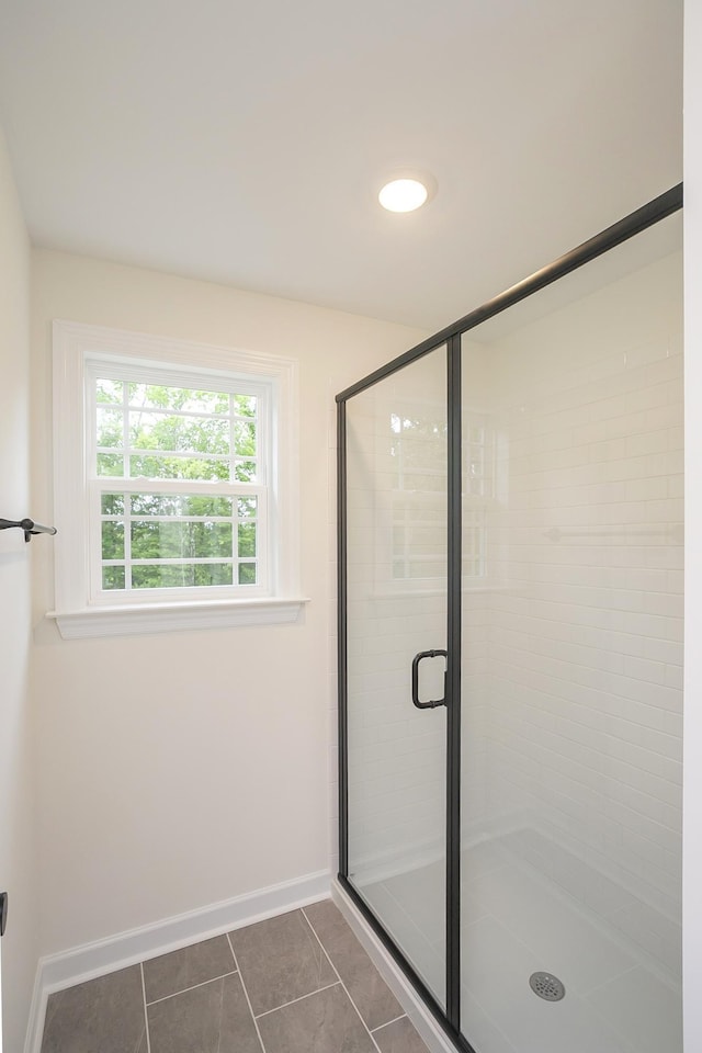 4018 Rampart Way, Spring Hill, TN 37174 - bathroom with tile patterned floors and a shower stall