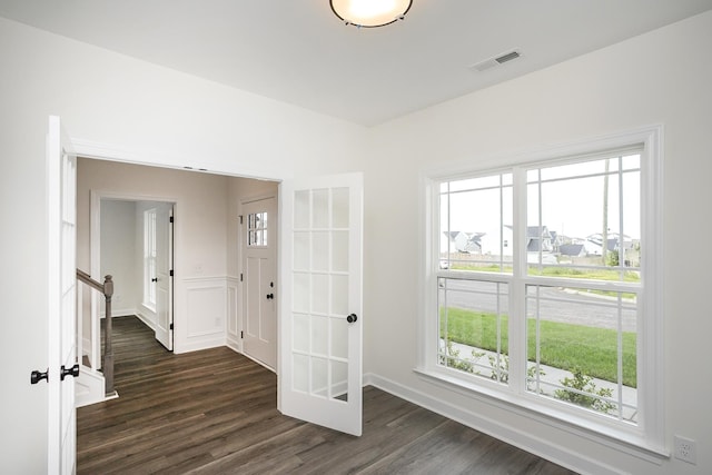 4018 Rampart Way, Spring Hill, TN 37174 - unfurnished room with dark wood-style floors and french doors