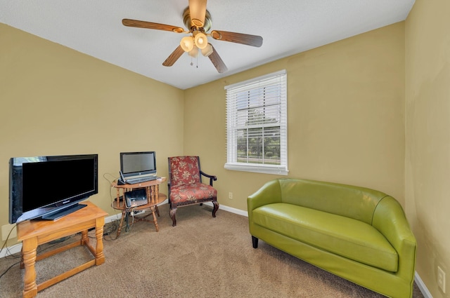 575 Cynthia Dr, Clarksville, TN 37042 - sitting room with carpet floors and ceiling fan