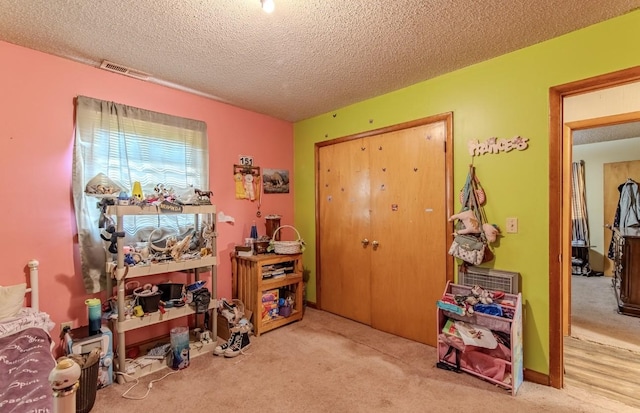 5011 Sunny Acres Dr, Waynesboro, TN 38485 - carpeted bedroom with a textured ceiling and a closet