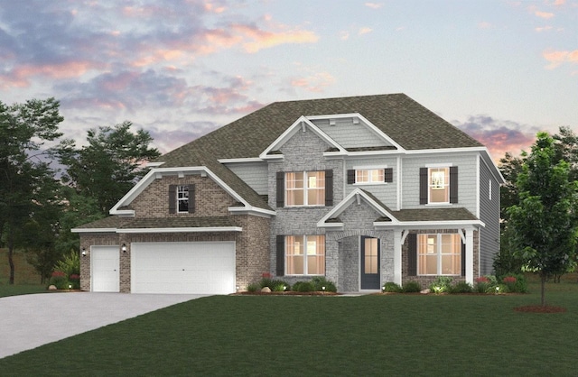 2915 Sulphur Springs Rd, Murfreesboro, TN 37129 - craftsman-style house featuring concrete driveway, a front yard, an attached garage, and roof with shingles