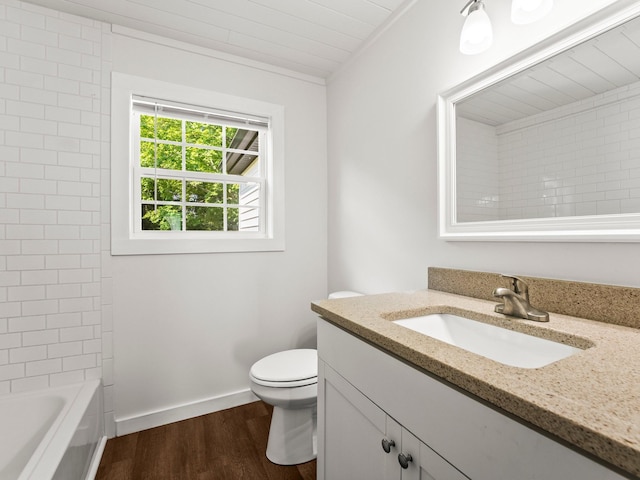 227 Shady Grove Rd, Manchester, TN 37355 - bathroom featuring vanity, wood finished floors, wood ceiling, and shower / bath combination
