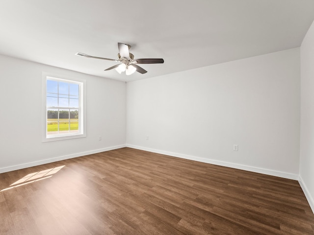227 Shady Grove Rd, Manchester, TN 37355 - spare room featuring dark wood-type flooring and ceiling fan