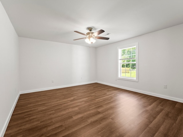 227 Shady Grove Rd, Manchester, TN 37355 - spare room with ceiling fan and dark wood-type flooring