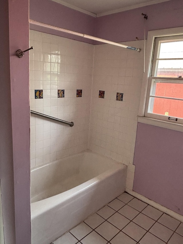 902 Mcarthur St, Manchester, TN 37355 - full bath featuring tile patterned floors, ornamental molding, and shower / bath combination