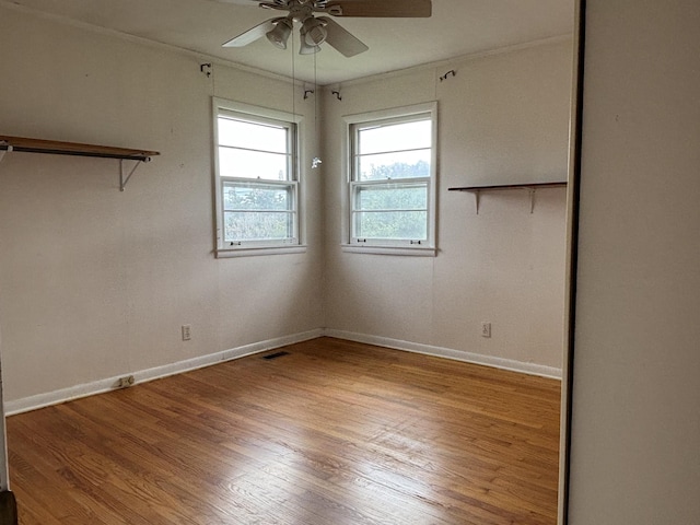 902 Mcarthur St, Manchester, TN 37355 - spare room featuring wood finished floors and ceiling fan