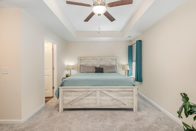 523 Moshe Flam Pl, La Vergne, TN 37086 - carpeted bedroom with a raised ceiling and ceiling fan