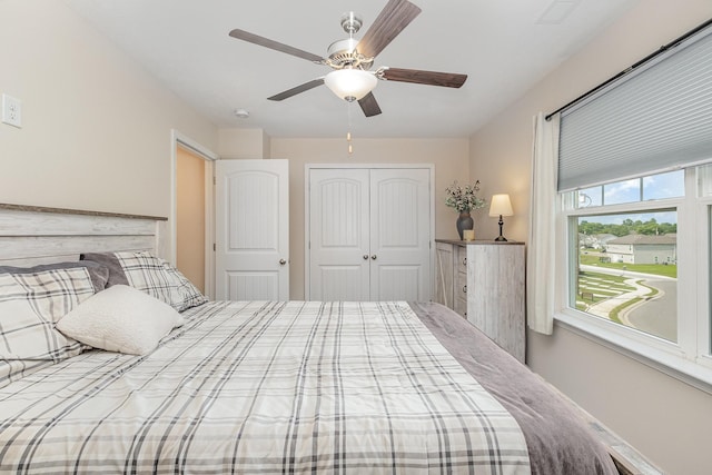 523 Moshe Flam Pl, La Vergne, TN 37086 - bedroom featuring a closet and ceiling fan