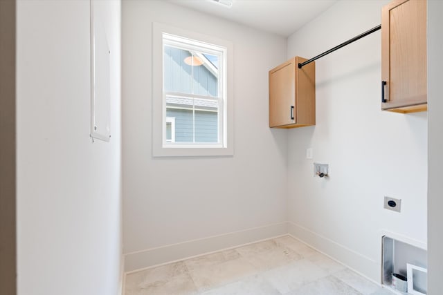 1135 Delmas Ave, Nashville, TN 37216 - laundry room featuring electric dryer hookup, cabinet space, washer hookup, and light marble finish floors