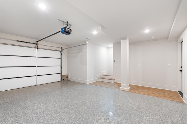 1135 Delmas Ave, Nashville, TN 37216 - garage featuring a garage door opener and recessed lighting