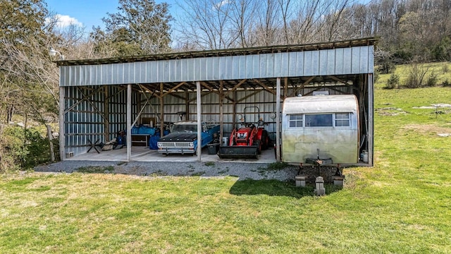 1036 Locke Creek Rd, Readyville, TN 37149 - view of pole building with a detached carport and a yard