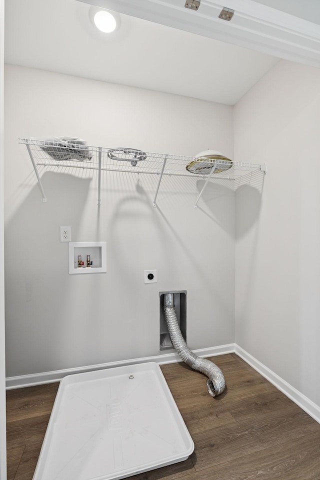 344 Kristen Ct, Columbia, TN 38401 - laundry area featuring electric dryer hookup, wood finished floors, and washer hookup