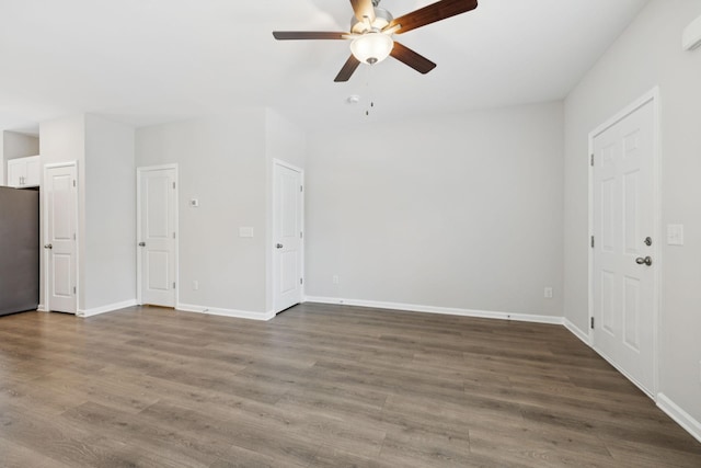344 Kristen Ct, Columbia, TN 38401 - empty room with a ceiling fan and wood finished floors