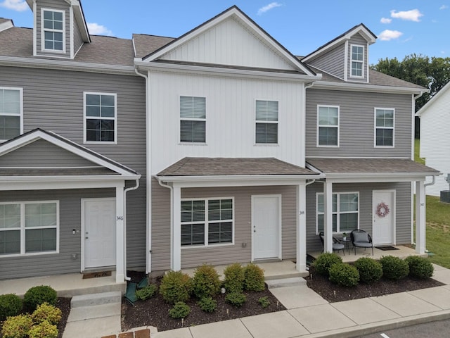 344 Kristen Ct, Columbia, TN 38401 - townhome / multi-family property featuring roof with shingles and a porch