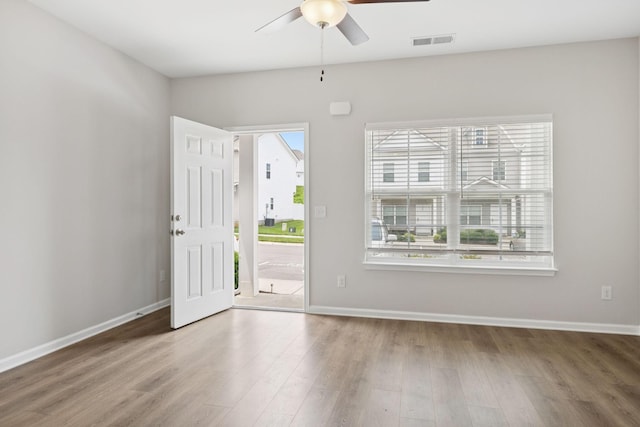 344 Kristen Ct, Columbia, TN 38401 - entrance foyer with a ceiling fan, wood finished floors, and healthy amount of natural light