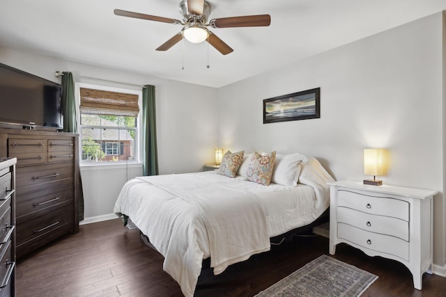 2016 Roderick Cir, Franklin, TN 37064 - bedroom with dark wood-style floors and a ceiling fan