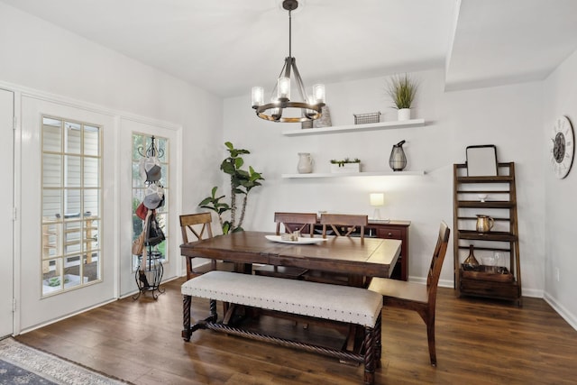 2016 Roderick Cir, Franklin, TN 37064 - dining area with a chandelier and wood finished floors