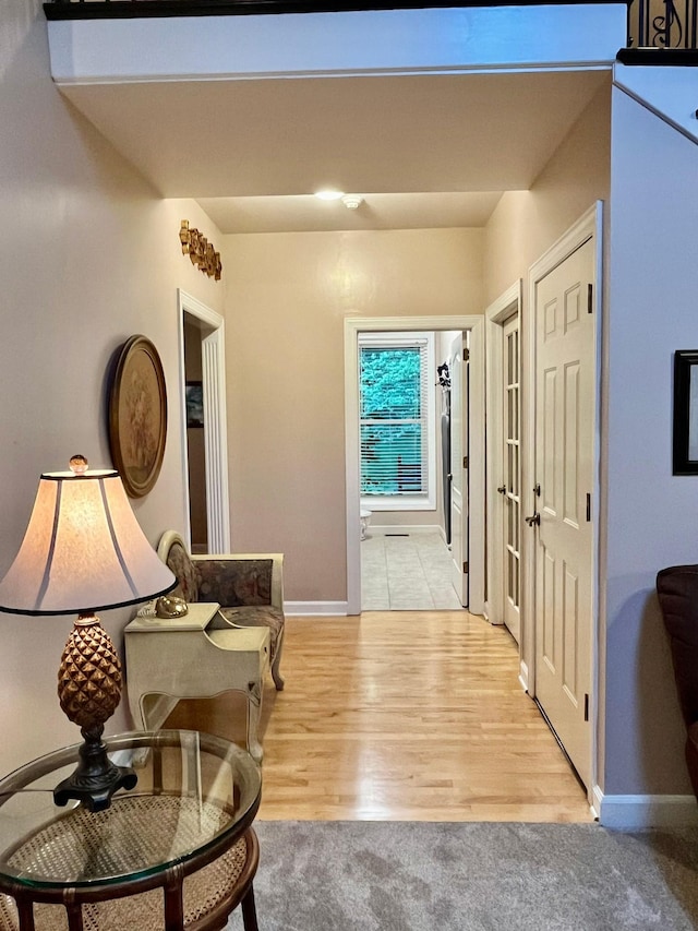 2214 Henpeck Ln, Franklin, TN 37064 - hall featuring baseboards and light wood-style floors